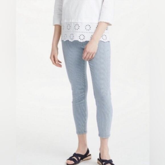 Boden Cropped Soho Skinny railroad striped jeans. Size 2R - Picture 8 of 9